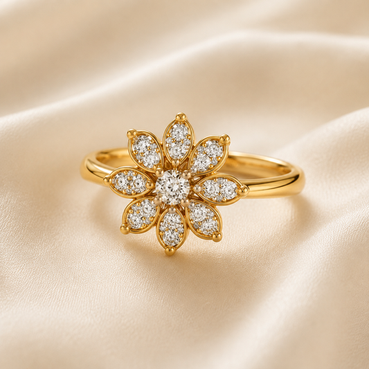 Classic Floral Gold Ring
