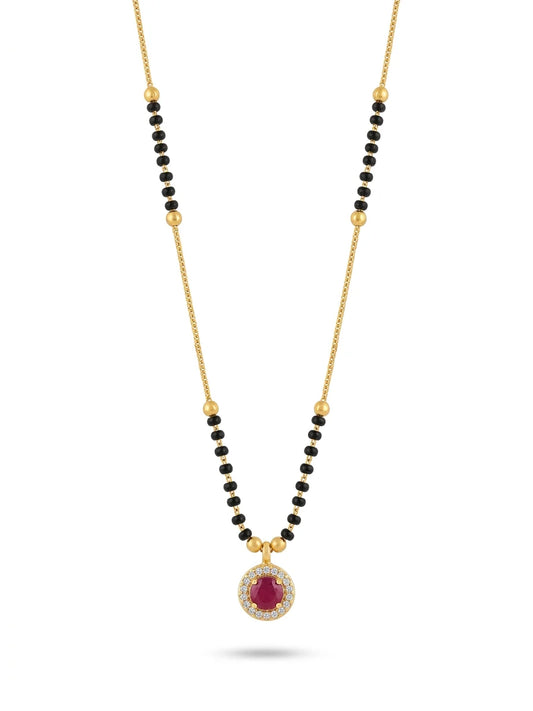 Ruby Pendant Mangalsutra